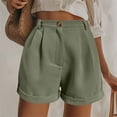 thumbnail image 5 of Women's Shorts Stretchy Summer Active Hiking Pants Loose High Waisted Short with Pockets S-2XL, 5 of 7
