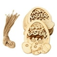 thumbnail image 1 of Pisexur Easter Decorations Easter Home Decoration DIY Wood Hollow Chip Small Pendant Handicraft 10pcs, 1 of 3