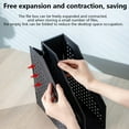thumbnail image 4 of Deli Collapsible Magazine File Holder Magazine Rack Desk Organizer Binder Holder,2 Vertical Compartments,Dark Gray, 4 of 10