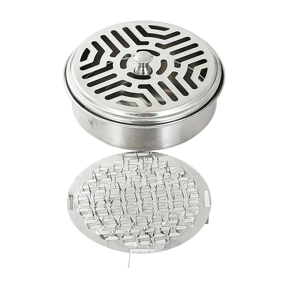 Dengmore Classical Design Portable Mosquito Coil Holder Box Iron Case Holder with Lid for Home