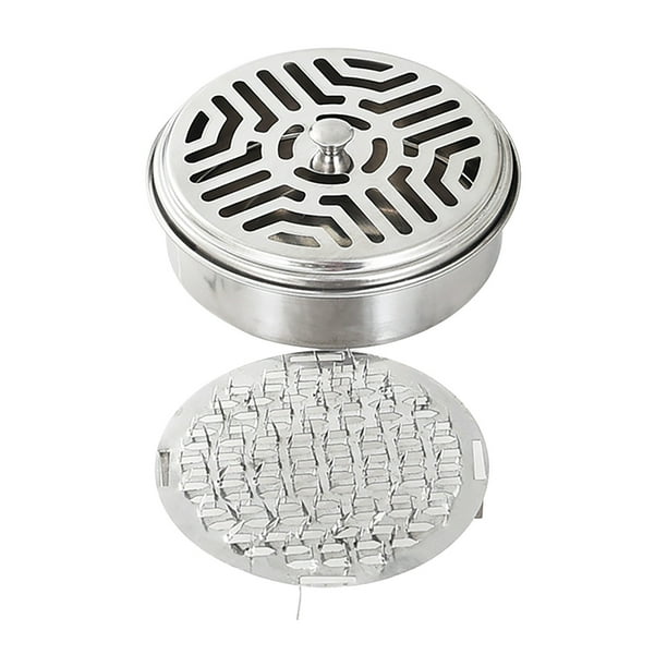 Fiudx Ofertas del día Caja de espiral para mosquitos portátil de diseño clásico, caja de hierro con tapa