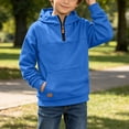 thumbnail image 4 of Amidoa Hoodies for Boys Zip Fleece Hooded Sweatshirt Long Sleeve Kids Fashion Hoodie Fall Winter Clothes Blue Size 6-7 Years, 4 of 9