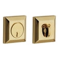 thumbnail image 6 of Baldwin 8254 Square Solid Brass Single Cylinder Keyed Entry Deadbolt From The Estate, 6 of 7