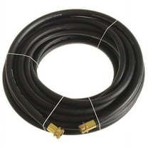 5/8 in ID x 50 ft L Garden Hose, EPDM Tube, Black, Brass x Brass Fitting