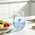 thumbnail image 6 of Jellyfish Pattern Sea Life Clear Glass Tumbler, Reusable Drinking Cup For Juice Iced Coffee Holiday Drinks, 6 of 6