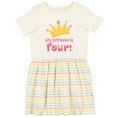 thumbnail image 3 of Inktastic 4th Birthday Princess is Four Girls Toddler Dress, 3 of 5