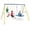 3in1-Multicolor, variant on Shengchao 3-in-1 Heavy Duty Metal Kids Swing Set – Outdoor A-Frame Swing Stand for Backyard & Playground, Includes Swings, Ages 3+