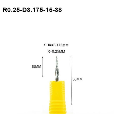 

HRC55 Two Flute Tapered Ball Nose Router Bit Solid Carbide Taper Ballnose Endmil
