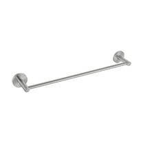 Modern Bath Towel Bar - 18 inch Circular Wall Mount - Solid Brass - Brushed Nickel Finish