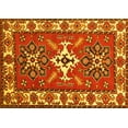 thumbnail image 1 of Ahgly Company Indoor Rectangle Geometric Yellow Traditional Area Rugs, 2' x 5', 1 of 4