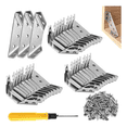 thumbnail image 2 of "Universal De Acero Inoxidable Muebles Esquina Conector 30pc Lab.G, Platedos ", 2 of 5