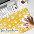 thumbnail image 4 of Long Mouse Pads for Desk,Yellow Dog Paw Footprint Desk Mats on Top Of Desks, Desk Mouse Pad Extra Large with 3mm Non-Slip Base and Stitched Edge for Gaming,Office,Work,Home 31.5"x11.8", 4 of 6