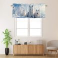 thumbnail image 2 of Wolf Kitchen Valance Curtain Rod Pocket Winter Misty Forest Wildlife Safari Animal Wolves Snowflake Pine Tree Thermal Insulated Room Darkening Curtain for Dinning Room 54 by 18 in, 1 Panel, 2 of 6