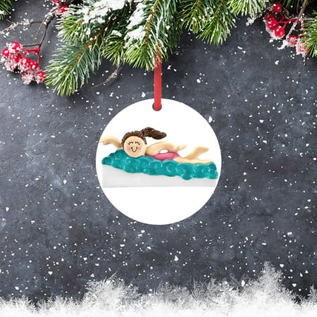 

MRULIC Hangs PVC Art Personalized Swimming Christmas Pendant Christmas Holiday Decor Home Decoration + B