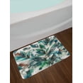 thumbnail image 2 of Ambesonne Teal Bath Mat, Dreamy Leaves Jumble Futurist, 30.2" x 20", Seafoam Fern Green Grey, 2 of 3