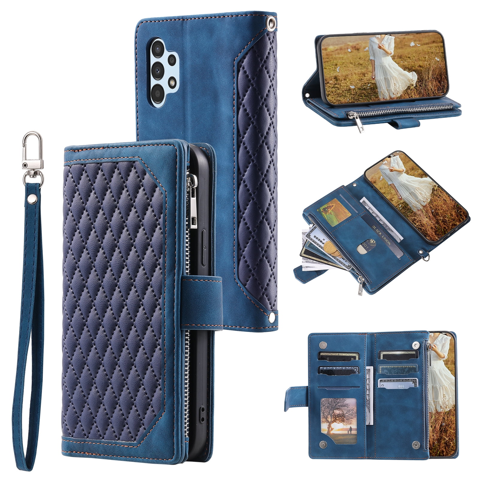 Galaxy A13 Wallet Case 4G with Crossbody Strap,Galaxy A13 Case with