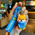 thumbnail image 4 of Cute Cartoon Puppy Keychain Corgi Doll Pendant Car Keyring for Pet Lovers Durable Stylish Accessory, 4 of 7