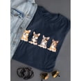 thumbnail image 3 of Corgi Pups Banner T-Shirt Women -Image by Shutterstock, Female Small, 3 of 4