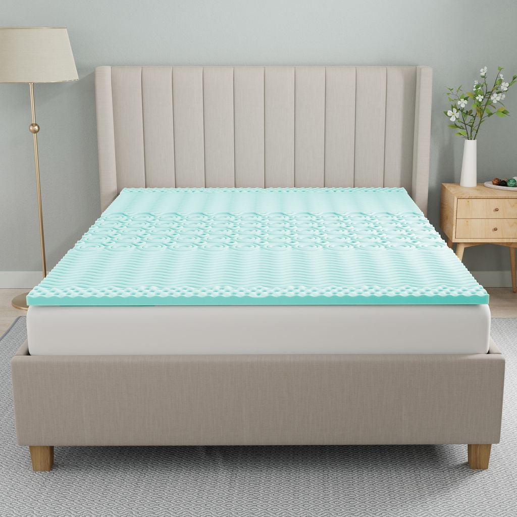 Dream Serenity® 1.5-Inch Memory Foam Mattress Topper, 5-Zone - D