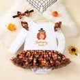 thumbnail image 2 of Vividxx Thanksgiving Baby Girls Bodysuit Outfits Sets Long Sleeve Turkey Print Romper With Hair Accessories Cute Holiday O-Neck Relaxed Fit Dailywear, 2 of 6