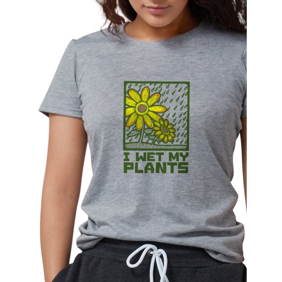 CafePress - I Wet My Plants Women's Deluxe T Shirt - Womens Tri-blend T-Shirt