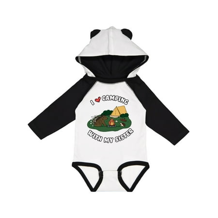 

Inktastic I Heart Camping With My Sister with Hedgehog and Porcupine Gift Baby Boy or Baby Girl Long Sleeve Bodysuit