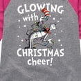 thumbnail image 3 of Cat in the Hat - Glowing Christmas Cheer  - Toddler And Youth Girls Raglan Graphic T-Shirt, 3 of 5