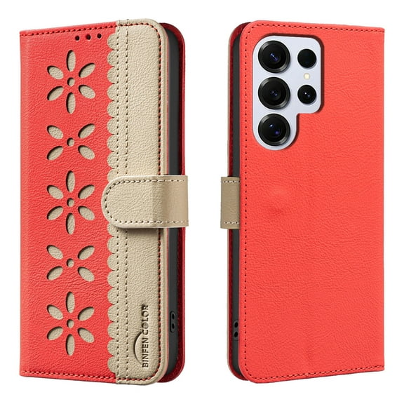 For Samsung Galaxy S24 Ultra S24 Fe Plus Phone Case Leather Wallet Cover