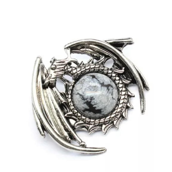 HOOUN 1pc Natural Wing Dragon Bead Crystal Pendant Pterosaur Quartz Jewelry Reiki Gift-Snowflake-1PC (Random Pick)