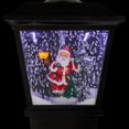 thumbnail image 4 of Northlight 70.75" Black LED Lighted Musical Snowing Santa Christmas Street Lamp, 4 of 7