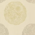 James Cordova Light Grey Medallion Wallpaper