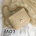 thumbnail image 5 of Women Ladies Crossbody Handbag Straw Woven Shoulder Bag Tote Purse Messenger Satchel, 5 of 19