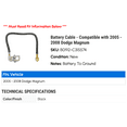 thumbnail image 2 of Battery Cable - Compatible with 2005 - 2008 Dodge Magnum 2006 2007, 2 of 2