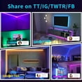 thumbnail image 2 of DAYBETTER 100ft LED Strip Lights,USB Powered,App Control and Music Sync, Color Changing RGB Led Light Strips for Bedroom Decor, 2 of 10