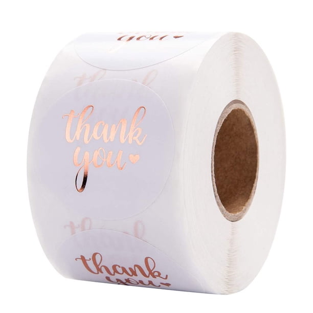 Uso versátil para cualquier ocasión, materiales de alta calidad que garantizan la durabilidad y longevidad de las elegantes pegatinas de agradecimiento, adecuadas para ramos de flores, paquetes,