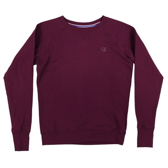 Champion Mens Sweatshirt Crewneck Powerblend Fleece Long Sleeve Burgundy Xs New