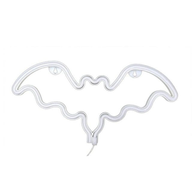 AMERTEER Éclairage Néon Forme de Chauve-Souris LED Décoration d'Halloween