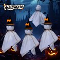 thumbnail image 2 of Halloween Ghost Hanging Decoration Small Flying Ghost Tree Ornament Rustic White Cloth Ghost for Haunted House Yard Tree Decor, 2 of 7