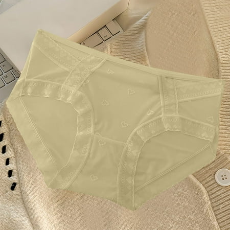 Delliss Women s Ice Silk Seamless Panties Mid-Rise Breathable No Show Underwear
