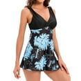 thumbnail image 6 of Hanerdun Women 2PCS Tankini Set Female Printed Swimsuits Beachwear Blue Flower M, 6 of 6