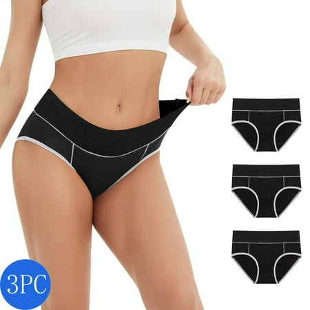 

gakvbuo Panties For Women High Waist Full Coverage Briefs Soft Breathable Postpartum Panties Stretch Underpants Lifting And Buttocks Closing Triangular Underwear For Women(3Pack)