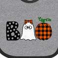 thumbnail image 4 of Inktastic Boo Halloween Ghost and Plaid Pumpkin Boys or Girls Baby Bib, 4 of 4