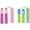 Green with blue + purple with pink, variant on Kids Jump Ropes,Adjustable Soft Skipping Rope, Kids Fitness Equipment with Foam Handles for Kids - Sky Blue with Watermelon Red+ sky blue
