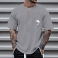 thumbnail image 2 of Krdevn Men's Half Sleeve Oversized T Shirt Letter Print Round Neck Short Sleeve,XL, 2 of 4