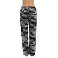 thumbnail image 3 of #followme Silky Fleece Buffalo Plaid Pajama Pants for Women (Camouflage Black, Small), 3 of 3