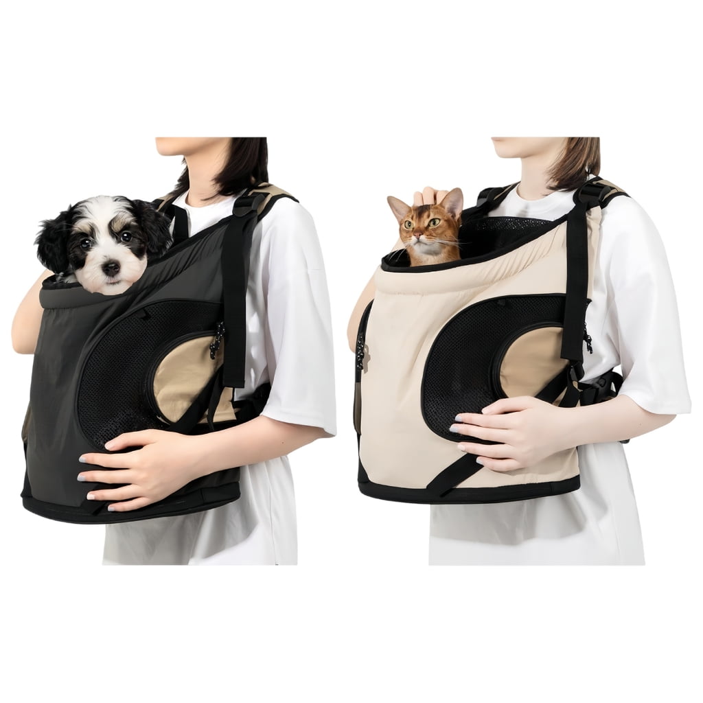 Adjustable Pet Chest Carrier for Hiking, Breathable Front Backpack with Secure Buckles for Cats Small Dogs