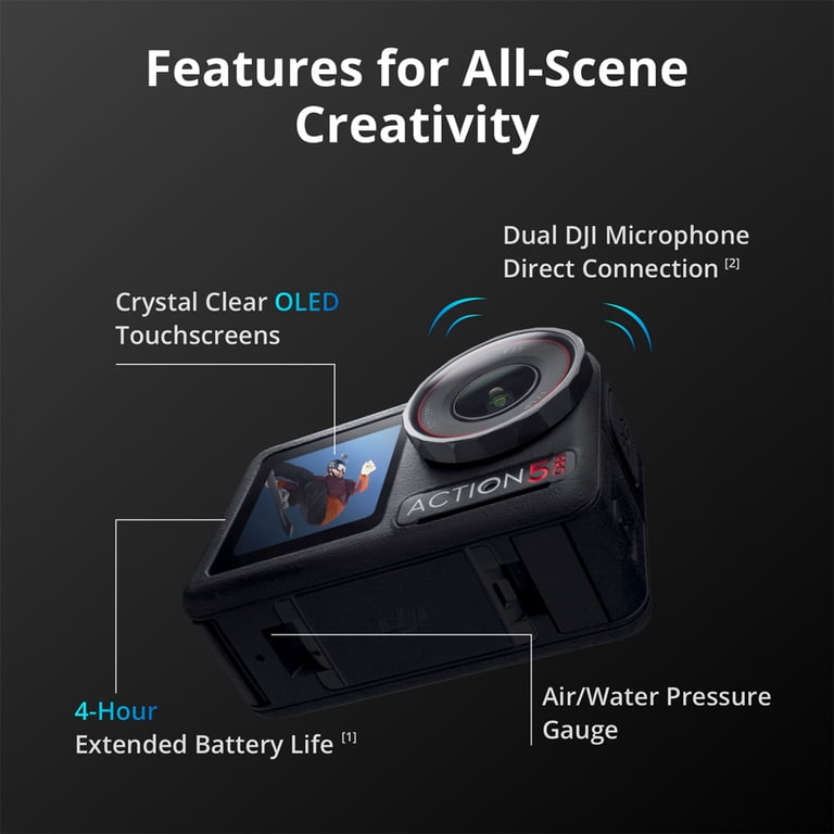 DJI CP.OS.00000378.01 Osmo Action 5 Pro Adventure Combo, 4-Hour
