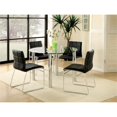 thumbnail image 2 of Bowery Hill 5-Piece Contemporary Metal Dining Set in Black/Chrome, 2 of 10