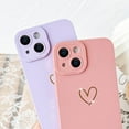 thumbnail image 4 of Compatible with iPhone 15 Case for Women, Bronzing Luxury Heart Phone Case Soft TPU Shockproof Full Camera Lens Protective iPhone 15 Phone Case 6.1" - Black, 4 of 7