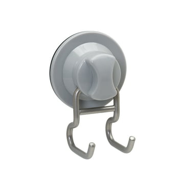 Better Homes & Gardens Dual Hook, Rust-Resistant, with Power Grip Pro Suction or Adhesive , Satin Nickel